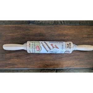 Engraved Cookie Rolling Pin Snowflake Pattern Handmade Wooden Rolling Pin  New